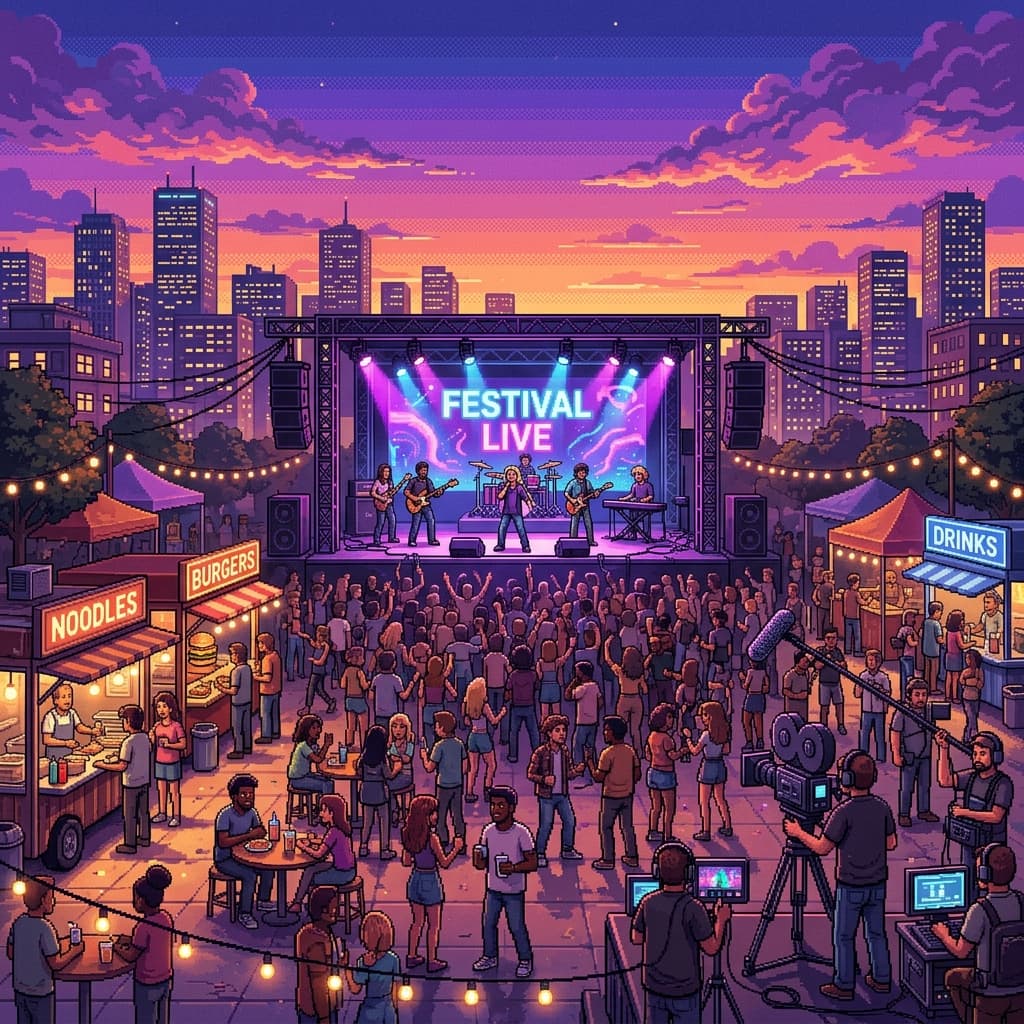 Vibrant Popvitas Festival Background
